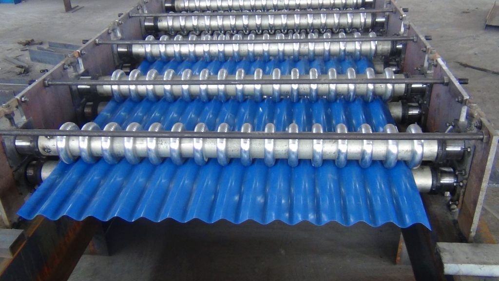 wave tile color steel roll forming machine